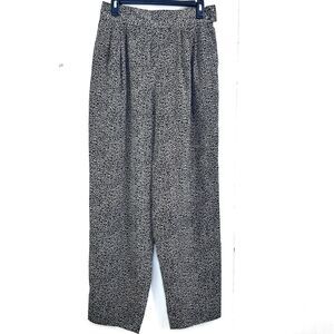 Vintage CITY GIRL by NANCY BOLEN Pants Size M Animal Print Pleated Tapered Pants